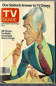 JULY 1977 TV GUIDE  JOHNNY CARSON   No Mailing Label - Picture 1 of 1