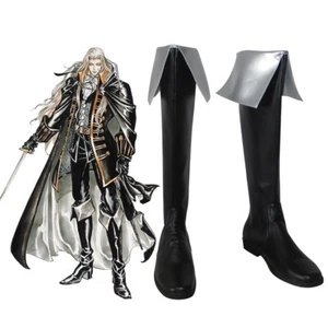 Castlevania Vampire Hunter Adrian Tepes Alucard Cosplay Shoes Boots Halloween - Picture 1 of 3