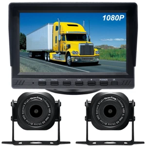 2xBackup Wired Reverse Camera Rear View+7" Car Monitor Kit For Truck Caravan - Picture 1 of 13