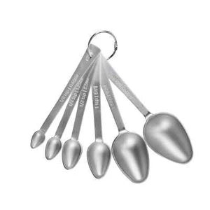 MasterClass Stainless Steel Measuring Spoon Set, 6 Pieces - Picture 1 of 7