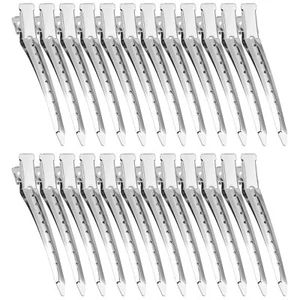 24 Pcs 3.5 Inch Duck Bill Hair Clips Metal Alligator Curl Clips Hair Pins - Picture 1 of 7