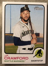2022 Topps Heritage J.P. Crawford Baseball Card #316 Mariners High-Grade
