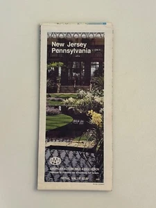 1985 Interstate Map of New Jersey Pennsylvania AAA American Auto Association - Picture 1 of 3