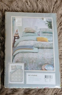 *nuovo* 1x biancheria da letto Pip Studio 155x220 cm Curious Animals white bianca  - Immagine 1 di 4