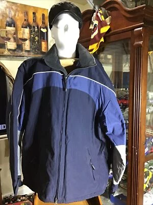 SONOMA 男式大号深灰色冬季夹克/外套涤纶衬里带衬里连帽  — 第 1/4 张图片