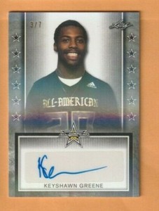 2020 KEYSHAWN GREENE LEAF METAL ALL AMERICAN BOWL AUTO REFRACTOR RK #3/7 