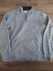 Quicksilver Waterman Collection  1/4 Zip Sweater Jacket Grey Men's Medium