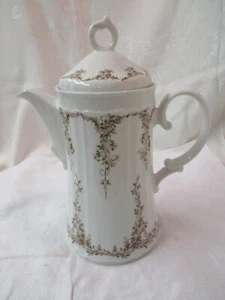 Vintage Germany Bavaria Eschenbach Coffee Pot brown orange flowers - Picture 1 of 5