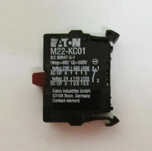 EATON KLOCKNER MOELLER M22-KC01 NC Contact Block M22 KC01 - Picture 1 of 3