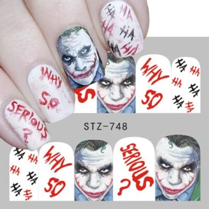 Nail Art Water Decals Stickers Transfers Halloween Vampire Blood Devil STZ748