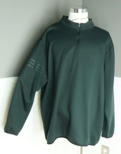 Adidas Golf Herren 3XLT schwarz Viertel Reißverschluss 3 Streifen Strick Raglanärmel Pullover - Bild 1 von 4
