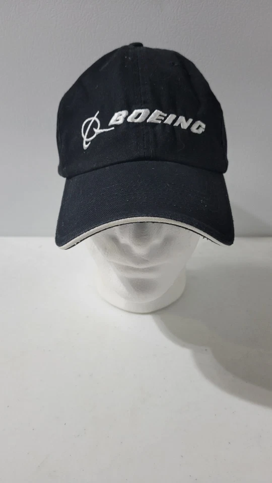 Boeing Company  Adjustable Hat Cap Airplane Aviation Black - Image 1 of 3