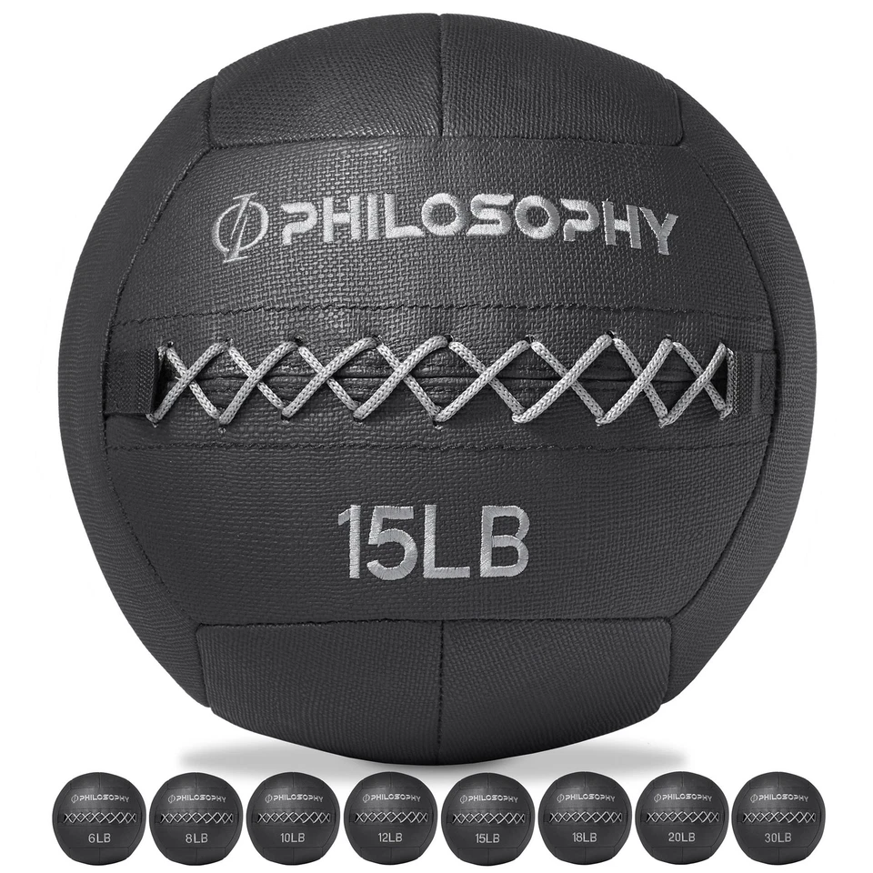 Wall Ball, 6-30 LB - Soft Shell Weighted Medicine Ball with Non-Slip Grip - Image 1 of 1