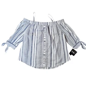 By & By Cold Shoulder Top Gray, Size XXL Short Sleeve Flowy Fit NWT Effortless - Picture 1 of 10