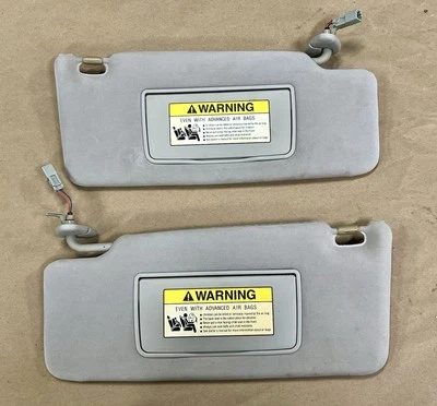 2005-2008 ACURA RL LEFT  Right SIDE FRONT SUN VISOR SUN SHADE GRAY CLOTH OEM Foto 1 de 4