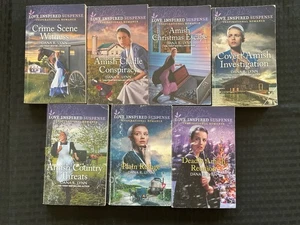 Lot of 7 Love Inspired Suspense Inspirational Romance Amish Paperback Books - Foto 1 di 4
