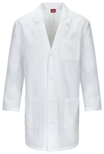 Dickies Unisex Scrubs 37" Lab Coat DWHZ 83402 Large White - Picture 1 of 4