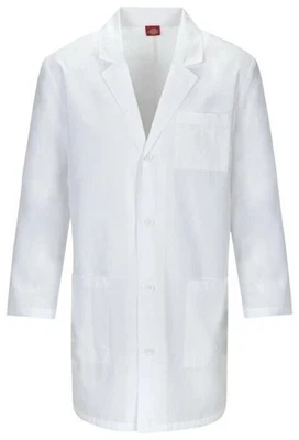 Dickies Unisex Scrubs 37" Lab Coat DWHZ 83402 Medium White - Image 1 of 4