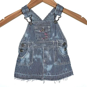 Vestido de Colección OshKosh B’Gosh Vestbak Ferrocarril Rayas Bordado Talla 6M - Imagen 1 de 9