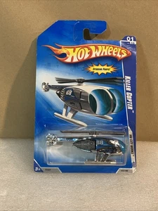 Hot Wheels 2009 HW City Works #107 Killer Copter Chrome w/ Blue Windows - Picture 1 of 9