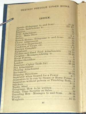 ¡LIBRO TELEGRÁFICO/CIFRADO ESTUCHE JI VINTAGE 1907! TAMAÑO DE BOLSILLO/PARA VENDEDORES! J I Foto 1 de 4
