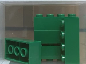 Piezas LEGO - Ladrillo Verde 2 x 4 - No 3001 - Cantidad 5 - Imagen 1 de 1