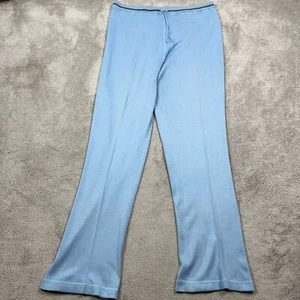 White + Warren Pants Wide Leg Loungewear Women's Size XL Blue Silk Cashmere Knit - Picture 1 of 13