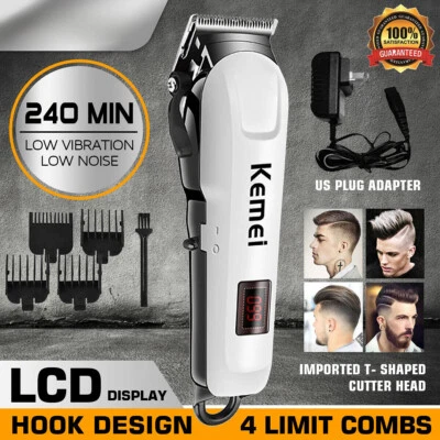 Kemei 809a Pro Cortapelos Kit Recortadora Hombres Máquina de Corte Peluquería Salón EE. UU. Foto 1 de 4