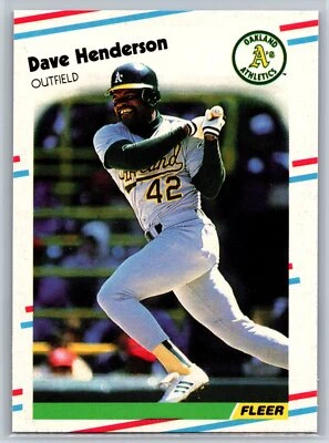 1988 Fleer Update Dave Henderson Oakland Athletics #U-53 - Image 1 of 2