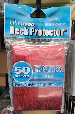 ULTRA PRO FANTASY RED DECK PROTECTOR SLEEVES (STANDARD SIZE) 50ct - Image 1 of 2