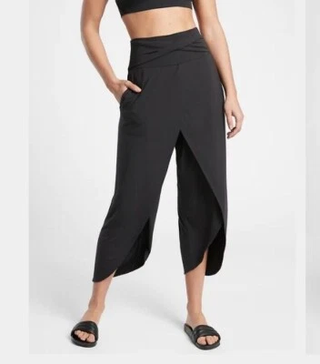 Athleta Black Soft Black Yoga Studio Release Pants XL - Image 1 of 4