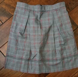 Lands' End Girl's School Uniform Top of Knee Skort-BLK/WT Plaid-(SZ 14)NWOT! - Picture 1 of 7