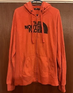 The North Face~ Nice Orange Zip Up Hoodie With Logo & Pockets~ Size M~ VGC - Picture 1 of 4