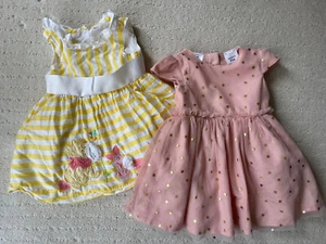 2 x Baby Girl Party Dresses Set - Disney Baby Winnie The Pooh (6-9mo) - Picture 1 of 6