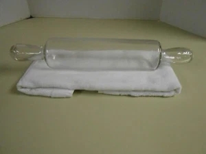 Rodillo vintage de vidrio transparente soplado a mano de una pieza Hallow - Imagen 1 de 5