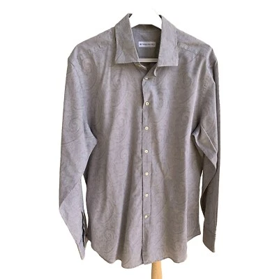 Etro Мужская рубашка L - сделано в Италии -100% хлопок - пейсли печать - на пуговицах #C4 - Изображение 1 из 4