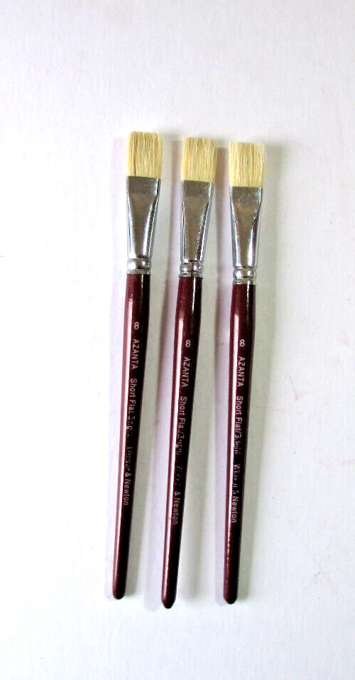 Cepillo de Aceite Original Winsor & Newton Azanta Nº 8 Mango Plano Sht x 3 Segundos Marcados Foto 1 de 1