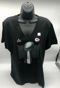 T-shirt donna XL XL Kansas City Chiefs nera Super Bowl LIV Champions Trophy - Foto 1 di 5