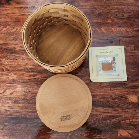 Longaberger 2004 Happy Mothers Day With Love Basket Lid Wood Holder Storage Cover