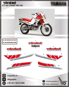 Adesivi XTZ 660 TENERE 3YF 1991-1993 XT 660 grafiche/stickers/decals - Imagen 1 de 1