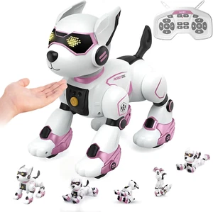 Interactive Programmable Smart Robot Dog Toy for Kids - Pink - Picture 1 of 7