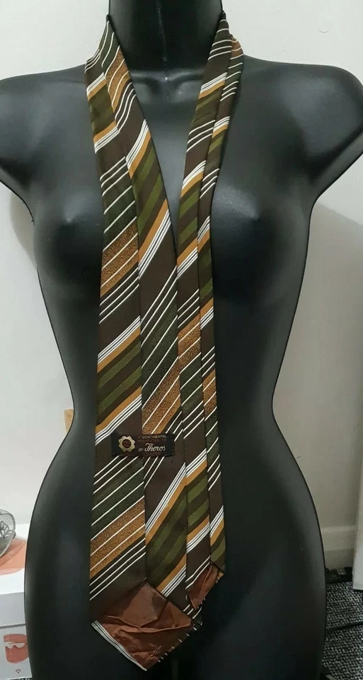 Corbata para hombre multicolor a rayas talla única por Continetal Theam Design sello dorado Foto 1 de 4