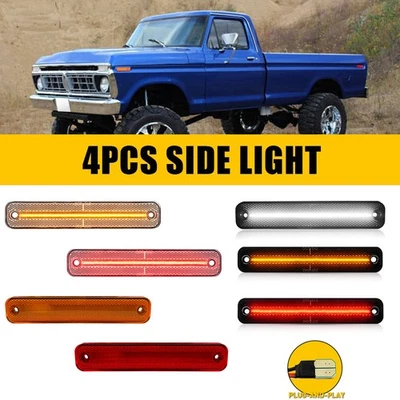 4 luces LED laterales aptas para Bronco Ford serie F 1978-1979 F-150 F-250 Foto 1 de 4
