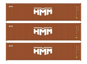 Contenedor totalmente corrugado Walthers # 18256 40' paquete de 3 escala HMM HO - Imagen 1 de 1