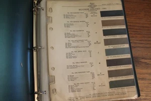 1940-1957 Hudson paint color charts and info, 50+ pages, nice album - Picture 1 of 8