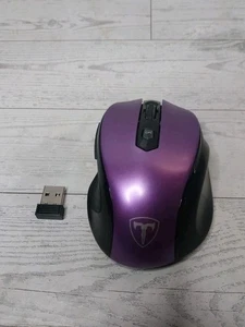 Easterntimes Tech D-09 Purple Black Bluetooth Wireless Optical Mouse Works  - Picture 1 of 8