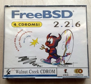 Vintage 1998 FreeBSD CD ROM 2.2.6 April 32-bit Operating System 4 CDs - Picture 1 of 4