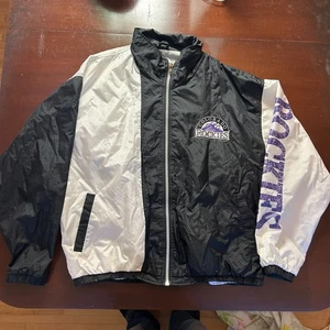 Fans Gear Windbreaker Jacket MLB 90s Colorado Rockies Size XL Full Zip Nice - Picture 1 of 12