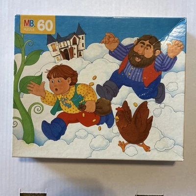 Rompecabezas de 60 piezas de colección Milton Bradley Jack & the Bean Stalk 1993 libro de cuentos Foto 1 de 3