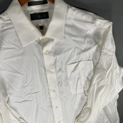 Camisa de Vestir Marshall Fields Abotonada Blanca Bolsillo Formal Talla 18 34/35 Foto 1 de 4